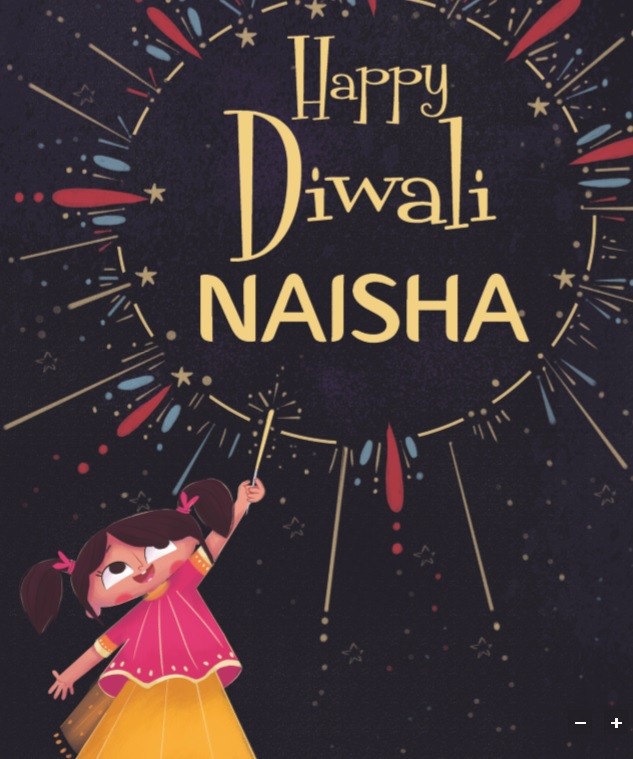 "Happy Diwali 'Girl's Name'...." Personalized Diwali Book