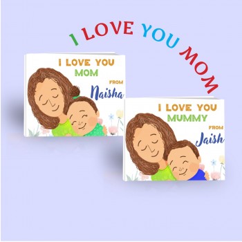 "I Love You Mom" Children's Book - Upto 2 Children